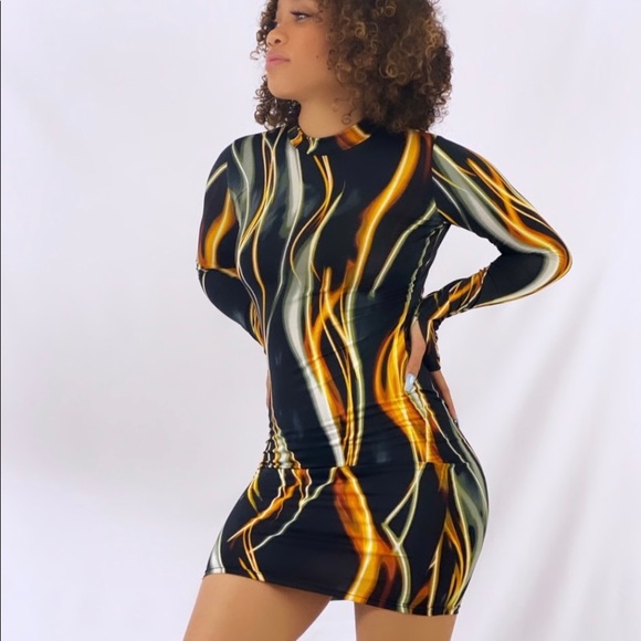Marble Long Sleeve Dress - Picture 1 of 1